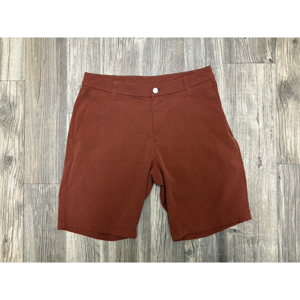 Lululemon Men's Commission Shorts 9" Rust Brown Golf Casual Stretch Chino Style